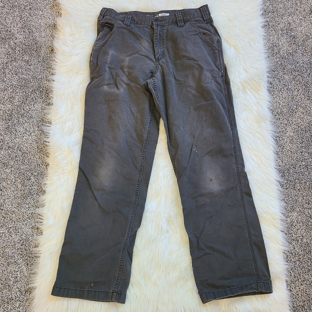 Men's Carhartt Relaxed Fit Cargo Gray Pants 33x32